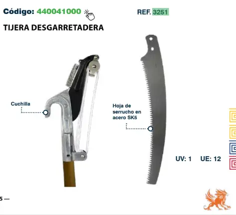 Tijera desgarretadera doble corte