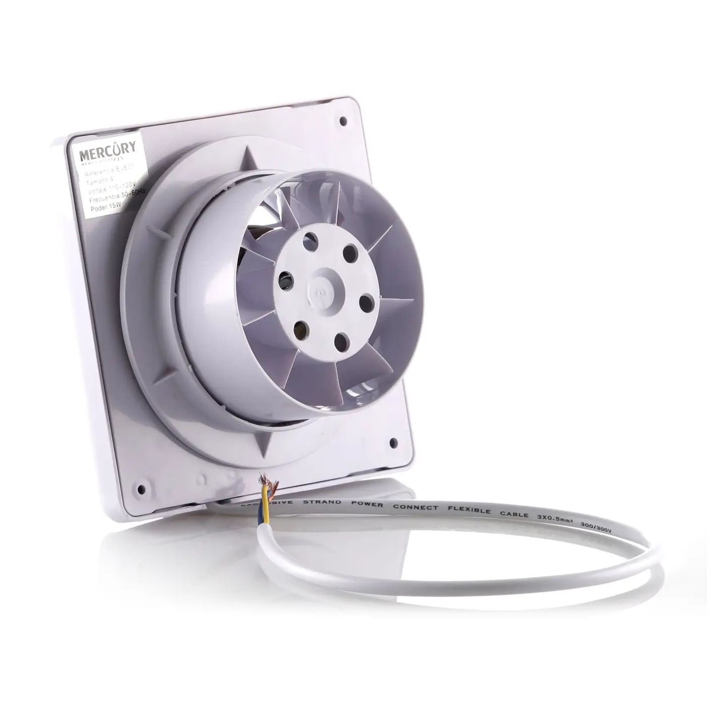 Extractor de aire con rejilla de 4"