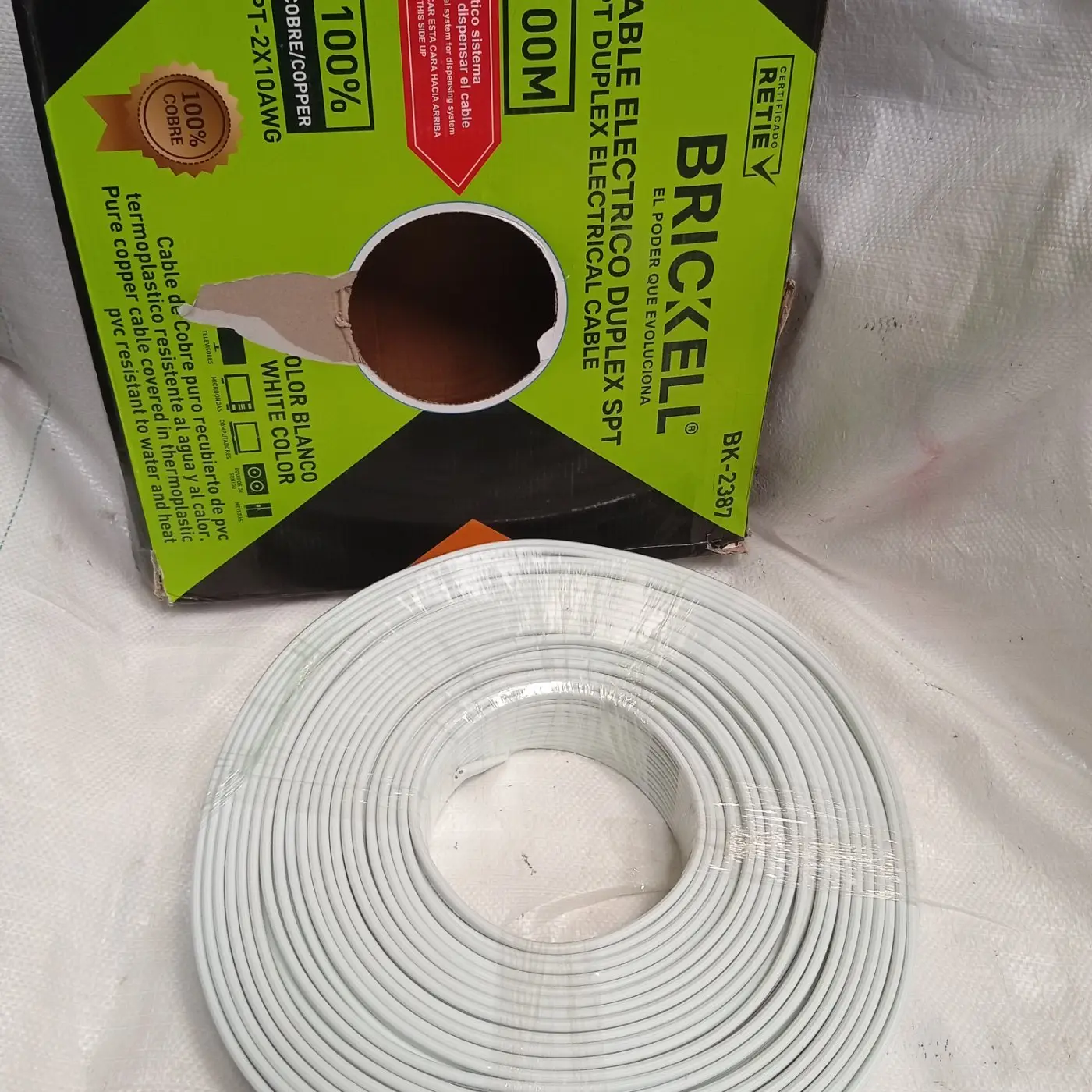 Cable DUPLEX 100% COBRE - CERTIFICADO X 100 METROS