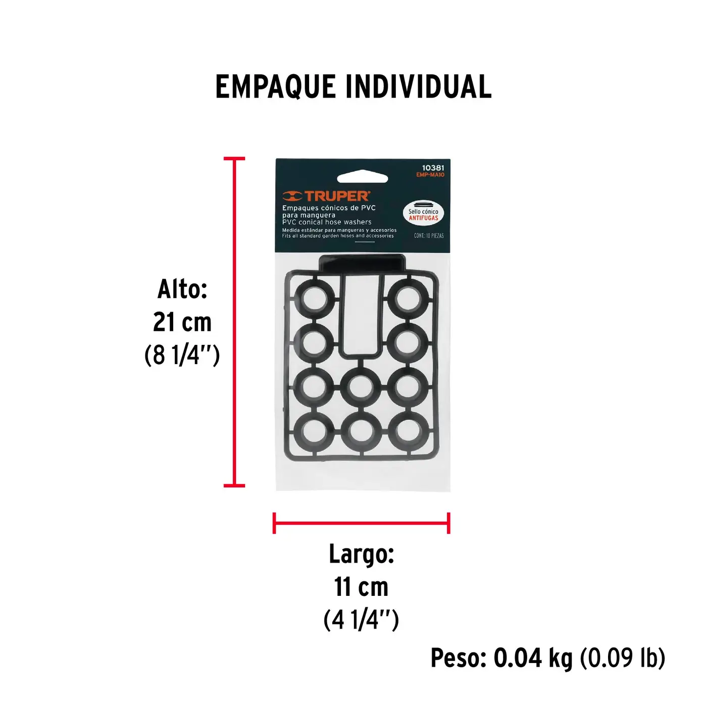 Empaque PVC Antifuga