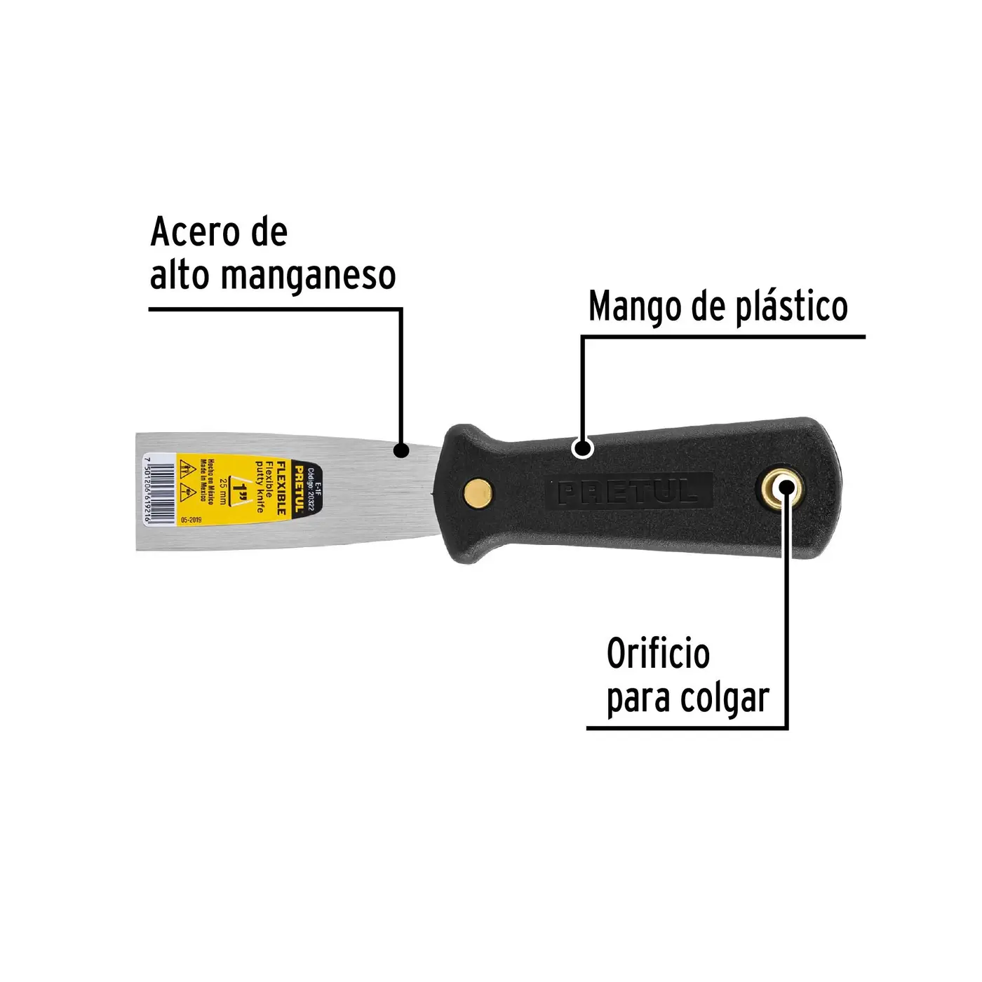 Espatulas Flexibles mango plastico